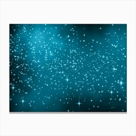 Navy Blue Shining Star Background Canvas Print