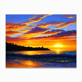 Sunset At The Beach 95 Canvas Print