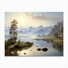 Misty Morning In The Sierra Nevada Canvas Print