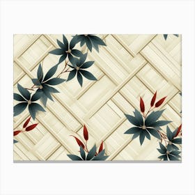 Asian Floral Pattern Canvas Print