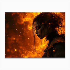 Girl Of Fire Canvas Print