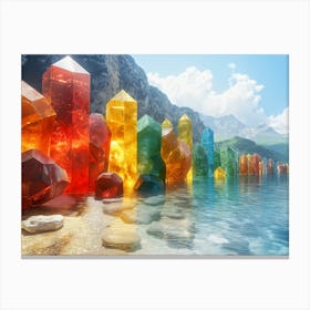 Colorful Crystals Canvas Print