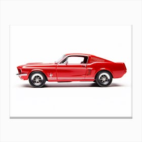 Toy Car 67 Ford Mustang Coupe Red Canvas Print