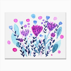 Purple Flowers Canvas Print