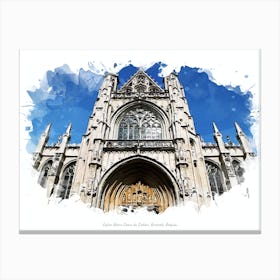 Église Notre Dame Du Sablon, Brussels, Belgium Canvas Print