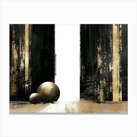 Gold & Black 3 Canvas Print