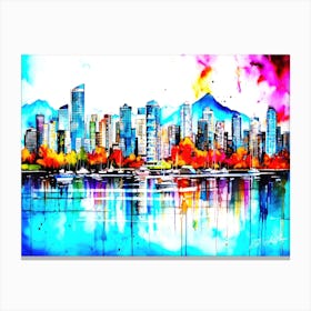 Autumn In The City - Vancouver Skyline Canvas Print