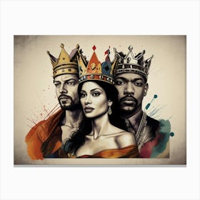 Abstract Kings And Queens Art Print 2 Canvas Print