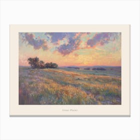 Western Sunset Landscapes Great Plains 1 Poster Canvas Print