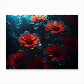 Flowers In The Rain Canvas Print