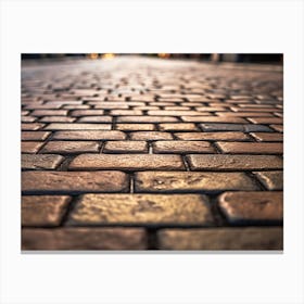 Brick Street At Dusk Canvas Print