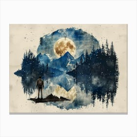 Full Moon In The Forest 6 Canvas Print