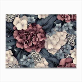 Luxury Mystical Seamless Pattern Vintage Floral Canvas Print