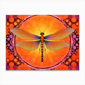 Dragonfly Pop Colour Common Whitetail Plathemis Lydia 3 Canvas Print