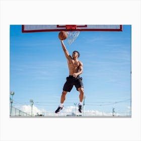 Basketball Player Dunking 1 Canvas Print