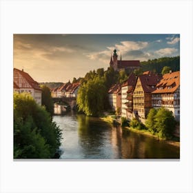 Sunset In Germany Canvas Print