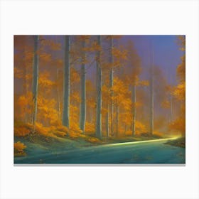 Road In The Woods Canvas Print