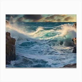 Ocean Crashing Waves Canvas Print