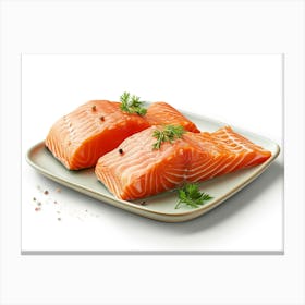 Two Salmon Fillets Canvas Print