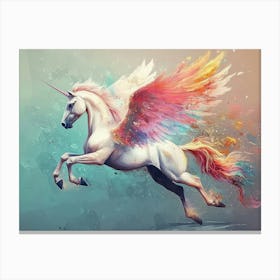 Pegasus Animal Abstract Stallion 8 Canvas Print