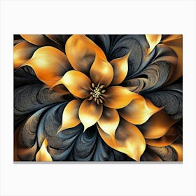 Golden Flower Canvas Print