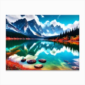 Mountain Lake 50 Canvas Print