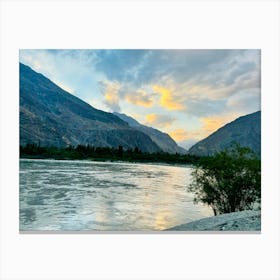 Sunset In Kashmir Canvas Print