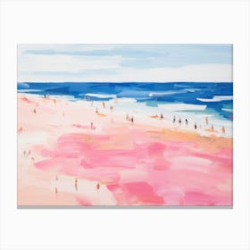 Beach pink and blue Canvas Print
