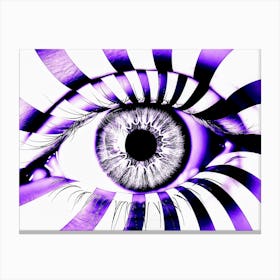 Eye With Purple Stripes Canvas Print