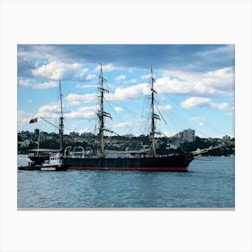 Ship In Sydney S Harbour Canvas Print