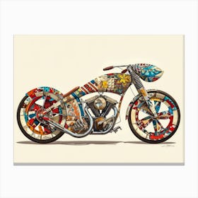 Vintage Colorful Scooter 9 Canvas Print