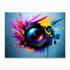 Colorful Camera Canvas Print