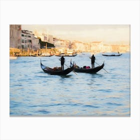 Gondolas Grand Canal Venice Canvas Print