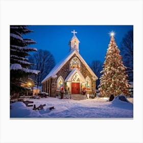 A Traditional Sunday Festival Of Faith Merging Christmas And Resurrection Celebrations Featuring A (5) Canvas Print