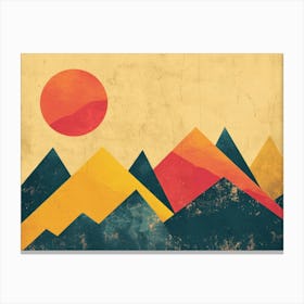 Mountains And Sun Canvas Print