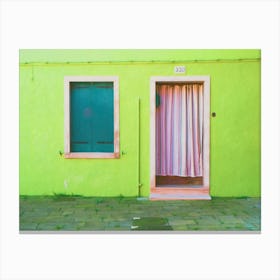 Curtained Doorway Burano Canvas Print