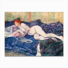 Nude On A Bed Canvas Print