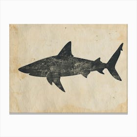 Common Thresher Shark Silhouette 1 Canvas Print