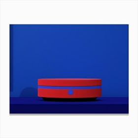 Red Object On A Blue Background Canvas Print