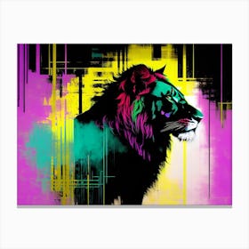 Lion neon 1 Canvas Print