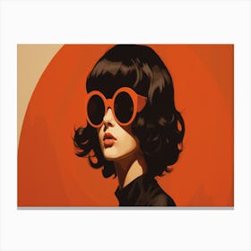 Lady In Sunglasses Canvas Print