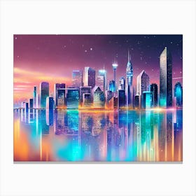 Futuristic Cityscape 45 Canvas Print