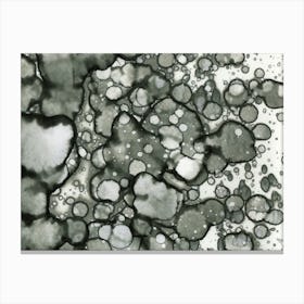 Alcohol Ink Abstraction Gray Space 2 Canvas Print