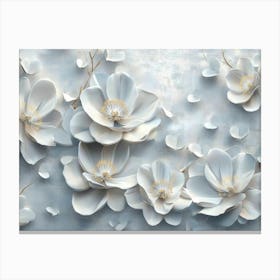 White Magnolia Flowers 1 Canvas Print