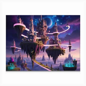 Dreamscape Realms: Castles in the Sky Canvas Print