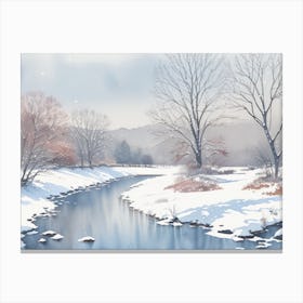 Winter River Canvas Print