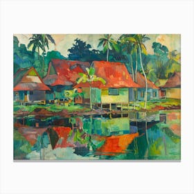 Village By The Water Canvas Print