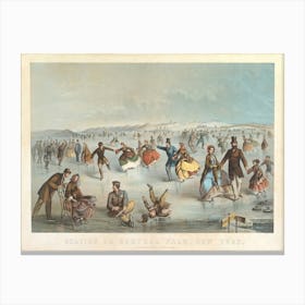 Skating In Central Park, New York, Winslow Homer Canvas Print
