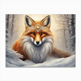 Majestic Winter Fox 2 Page 8 Canvas Print