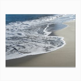 Elegant waves on the sandy beach Canvas Print